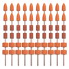 SHITIME 60 Pack Grinding Stone Set 1/8" Shank, Sanding Drill Bit for Rotary Tool Flap Wheel for Grinding, Polishing, Deburring Ferrous Metal, 2 Shaped and 3 Sizes(Orangage, Aluminum Oxide)