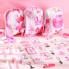 Yeaqee 98 Pcs Ballerina Party Favors Include Ballet Drawstring Backpacks Silicone Bracelets Keychains Blowouts Small Spiral Notebook Retractable Ballpoint Pens Button Ballerina Tattoos for Dance Party
