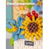 Illumely Mini Building Blocks Flower Set, DIY Micro 3D Building Toy Bricks Christmas (White 824pcs)