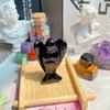 QINJIEJIE Black Obsidian Angel Crystals Healing Pocket Guardian Angel Decor Polished Healing Crystal Gemstone Carved Statue Peace Angel Figurine Spiritual Gift Meditation Protect for Angel Lover