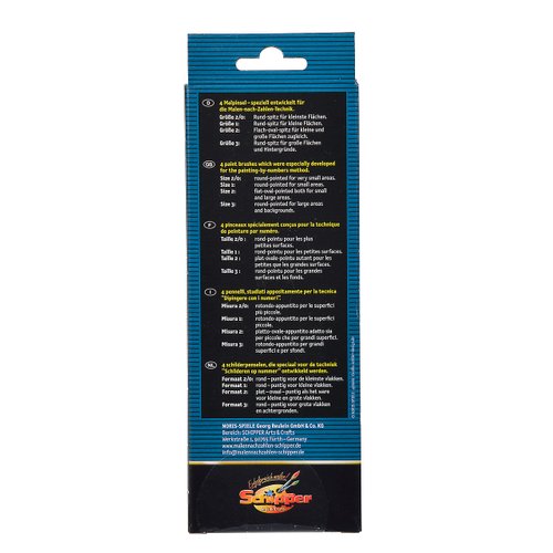 Schipper Paint Brushes, Set of 4 - Artists Paintbrush Set, Flagged Bristle, Acrylic, Gold