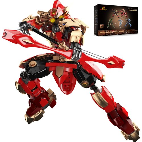 JMBricklayer Mech Robot Building Sets for Adults 70129, Cool Warrior Hero Mecha Model Kit with Weapons, Transforming Mechs for Display, Collectible Action Figures Mech Toy Gifts for 14+(756 Pieces)