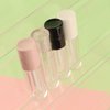 COSIDEA 20pcs Round 4ml 0.13oz Black Empty lip gloss tubes with wand Lipgloss tube containers for lip oil packing