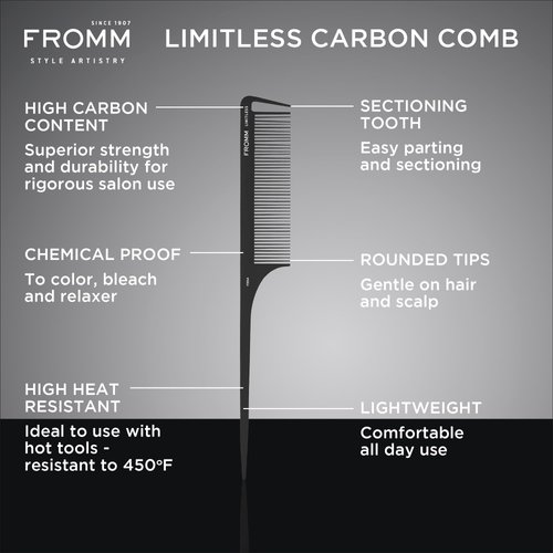 Fromm F3014 Limitless 9.25" Rat Tail Comb