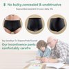 Incontinence Underwear for Men 2 Pack Washable Urinary Briefs with Front Absorbent Area Mens Incontinence Brief Leakproof Urinary Incontinence Brief Reusable Urinary Incontinence Underwear(Black, XL)