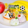 Pistha 18 Pieces Soccer Cake Topper Decorations Soccer Ball Cupcake Topper Soccer Player figure for Soccer Birthday Party Sport Party Football Theme Party Supplies for Men Boy