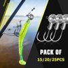 AMYSPORTS Trout Freshwater Jig Head Hook Saltwater Tackle Jig Hook Lead Round Ball Fishing Jigs Lead Sharp 25pcs 3/8oz