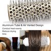 Round Hair Brush for Blow Drying Curling Brush Vented Thermal Barrel Ceramic Circle Brush for Rolling, Wave Hair Styling Blowout Brush Rubber Handle (1.3 inch/32mm, White)