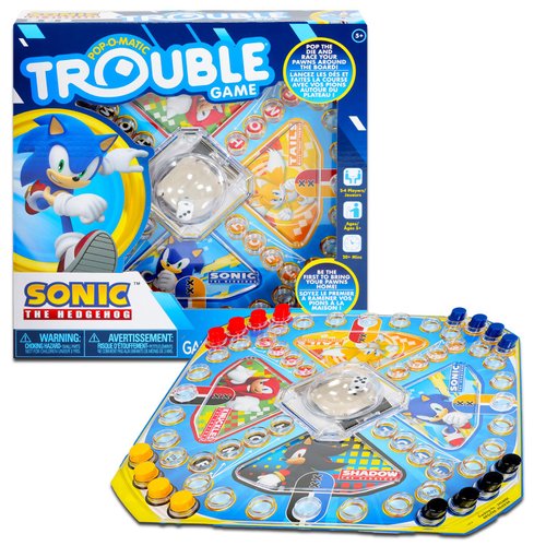 Sonic the Hedgehog Pop Up Board Game - Bundle with Sonic Board Game for Kids with Pop Up Dice Plus Stickers, More | Sonic the Hedgehog Games for Birthday Party