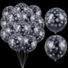 Skylety 72 Pieces Winter Clear Snowflake Balloons Transparent Snowflakes Balloon Glitter Confetti Balloon 12 Inch Snowflake Latex Balloons Wonderland Decorations for Christmas Birthday Party