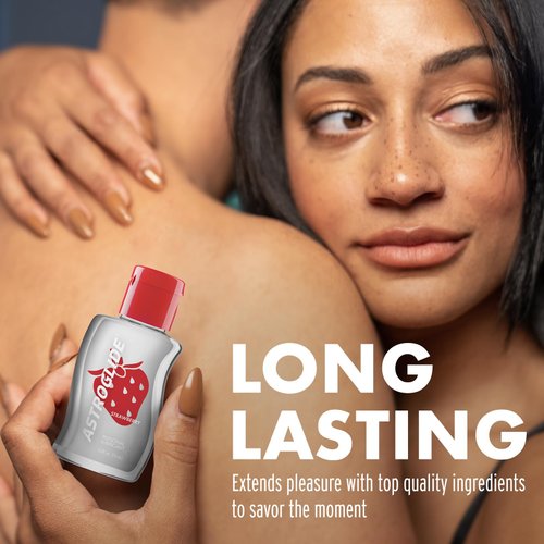 Astroglide Strawberry Flavored Water Based Lube (2.5oz),Dr. Recommended Brand, Tasty Personal Lubricant For Couples, Women, and Men, Travel-Friendly Size, Condom Compatible, Manufactured in USA