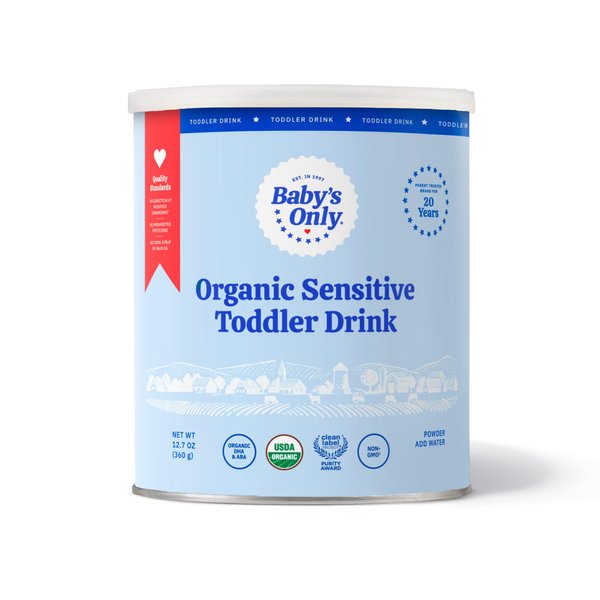Baby's Only Organic Sensitive Toddler Drink for Lactose Sensitive Toddlers (LactoRelief), No Soy Dairy Milk Powder, Organic Toddler Drink with Iron, Vitamin D, DHA, ARA, 12 Months Old & Up, 12.7 oz, 1 Pack