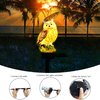SmilingTown 2 Packs Owl Solar Garden Lights Outdoor Decorative Stake Light Waterproof Owl Decory to Scare Birds Away Yard Patio Lawn Ornaments Halloween Decorations