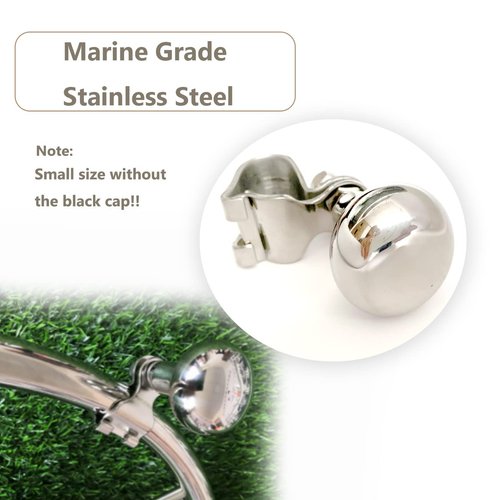 Marine Grade Boat Steering Wheel Maneuvering Turning Control Knob, 316 Stainless Steel for Oval Rail Steel Wheel Only (Small: 1-1/2")
