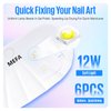 MEFA UV Light for Gel Nails, 12W Mini UV Nail Lamp with 6 Pcs Lamp Beads, 2 Times LED Nail Lamp, Portable USB Nail Dryer for Travel Professional UV Light for Home Salon Nail Tools