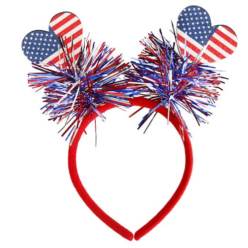 HOXIEYA Independence Day Headbands 4th of July Hair Band Patriotic Hair Band Holiday Party Gift Independence Day Hair Accessories American Flag Star Headpiece Headwear for Cosplay (Style 2)