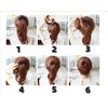6pcs Coffee Hair Bun Maker, Ring Style Bun Instant Hair Bun Shaper Tool for Short and Thin Hair Crown Shapers Accessories. (medium, 3.14inch)