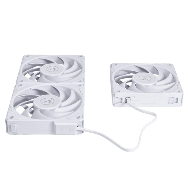 LIAN LI UNI Fan P28 120 Triple Pack White with a Fan Speed Controller - P28120-3W