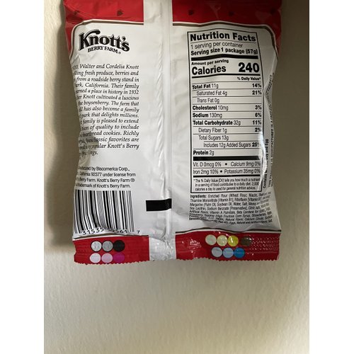 Knott's Berry Farm Strawberry Shortbread Cookies, 2 Oz (Pack of 12)