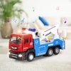 Winrayk 4Pcs Tow Truck Toys with Mini Toy Cars Set Pull Back Cars with Lights and Sound Trailer Transporter Vehicles Truck Toy, 1:50 Scale Metal Diecast Toy Trucks for Boys Girls 3 4 5 6 7 8 Years Old