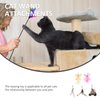 VILLCASE 5pcs Cat Feather Toys Replacement, Cat Wand Toy Refills Natural Feathers Replacement Teasers, Cat Wand Feather Refills Interactive Cat Toys with Bell Refills