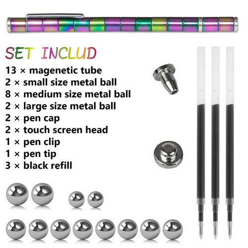 Magnetic Pen,Fidget Toy for Birthday Gifts, Best Gift for 10 11 12 13 14 15 Year Old Boy and Girl - Novelty Toy for 8-12 (Colourful)