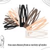 40 Pieces Snap Hair Clips Grip Hair Clips Metal Hair Barrettes for Women Snap Clips Double Hair Clip Pins Women Hair Accessories for Women Hair Making Salon(Black, Dark Brown, Beige, Cream)