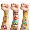 Welcome Back To School Temporary Tattoos Theme Birthday Party Decorations Supplies Favors Cute Bus Fake Tattoo Stickers 96 PCS Gifts for Kids Girls Boys Teachers Students Classroom Rewards Carnival