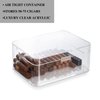 Acrylic Cigar Humidor Cigar Storage Box, Air Tight Cigar Container, Humidifier, Compartment for Humidity Pack Stores 50-75 Cigars (White)