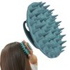 INNERNEED Scalp Massager Shampoo Brush, Wet & Dry Manual Scalp Care Head Scrubber Hair Washing, Soft Silicone Bristles, for Hair Growth, Dandruff Removal (Dark Green)