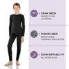 Rocky Thermal Underwear For Boys (Long Johns Thermal Set) Shirt & Pants, Base Layer w/Leggings/Bottoms Ski/Extreme Cold (Black - Small) 2 pack