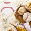 ADXCO 48 Pack Baseball Paper Napkins 13 x 13 Inches Baseball Disposable Napkins Paper Cocktail Napkins Sports Themed Party Napkins for Birthday Party, Baseball Theme Party Supplies