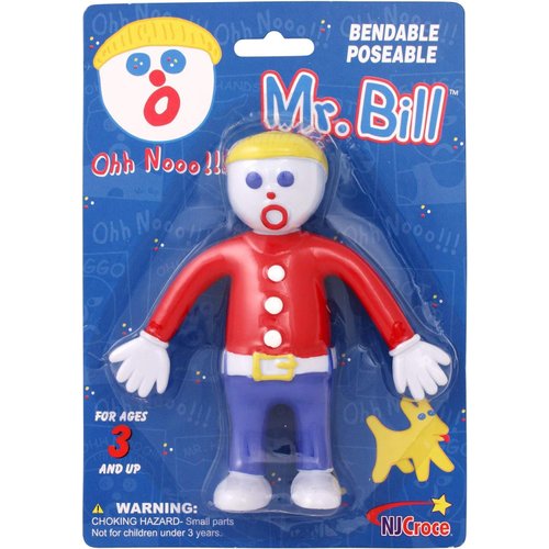 NJ Croce Mr. Bill Bendable Action Figure, Multicolor Poseable Flexible Toy for Kids Gift Durable Collectible Action Figure for Kids and Collectors Ages 3+ Mr. Bill Character Toy