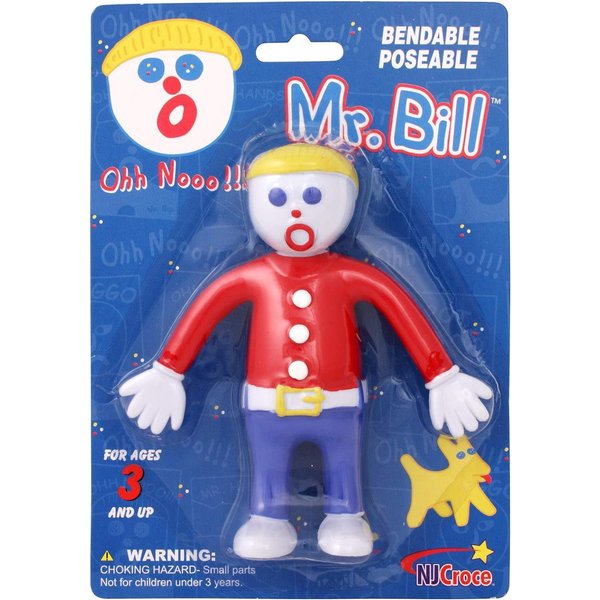 NJ Croce Mr. Bill Bendable Action Figure, Multicolor Poseable Flexible Toy for Kids Gift Durable Collectible Action Figure for Kids and Collectors Ages 3+ Mr. Bill Character Toy