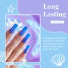 Beetles Gel Nail Polish, 6 Colors Blue Purple Baby Blue Light Purple Gel Polish Aquamarine Mermaid, Soak Off UV LED Nail Lamp Gel Polish Manicure DIY Nail Art Home Salon