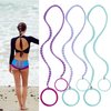 25" Ponytail Holder Hair Ties, Elastic Hair Wrap Braided Long Spirals No Tangle for Beach Sports Motorcycle Swimming Diving Surfing Colorful B