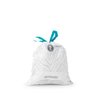 Brabantia PerfectFit Trash Bags (Size W/1.3 Gal) Thick Plastic Trash Can Liners with Drawstring Handles (40 Bags)