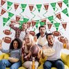 QOUBAI 52PCS Football Party Decorations Pre-Strung Football Hanging Swirls Garland Triangle Flags Sports Cutouts Foil Streamers Football Party Banners for Game Day Tailgate Birthday Party Supplies