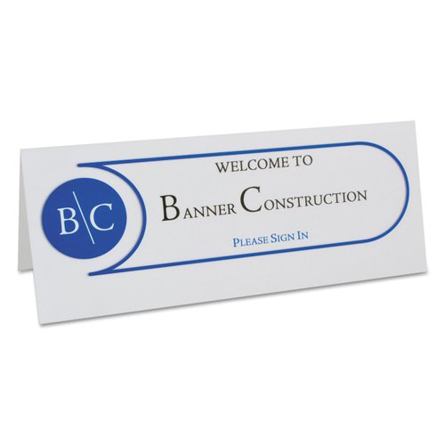 C-Line 87517 Printer-Ready Name Tent Cards, 11 x 4 1/4, White Cardstock, 50 Letter Sheets/Box