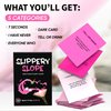 SLIPPERY SLOPE Girls Night Game - 5 Topics, 5 Times The Fun - Hilarious Drinking Game for Fun Girls Nights, Bachelorette and Birthday Party