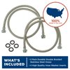 General Electric PM14X10005 Stainless Steel Washing Machine Hoses, 4-Foot (2-pack)