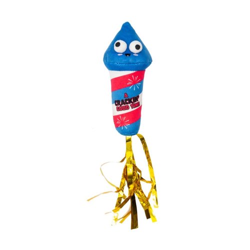 Fuzzyard Crackin' Good Time Firecracker Cat Toy Americana Plush w/Catnip Crinkle & Tinsel