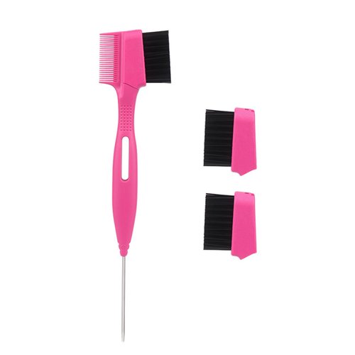 BEIDUOYANG Hair Edge Brush With Tail Comb Double Sided Control Hair Comb Styling Tool For Women Girls Hair Edge Brush With Tail Comb Double Sided