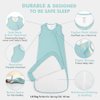 HAPIU Unisex Rayon Made from Bamboo Baby Sleep Sack TOG 1.0, 2-Way Zipper YKK, Wearable Blanket Baby, 6-18 Months, Sage