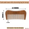 Moreinday Wooden Comb Wood Hair Comb Detangler Sandalwood Comb Small Pocket Comb for Women Men