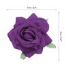MECCANIXITY 12 Pcs Rose Flower Hair Clips 3 Inch Flower Hair Pins Flower Brooch for Women Hair Accessories Dark Purple