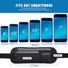 Running Belts for Women Men Black Fanny Pack Bag for Workout Exercise Walking Hiking Waist Pouch Fits iPhone Cell Phone Holder for Running Travel Money Belt,Gym Gear for Runner