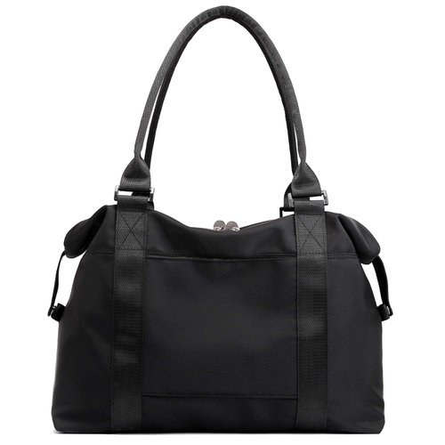 forestfish Duffle Tote Bag Weekender Bags For Women Travel With Trolley Sleeve, Black