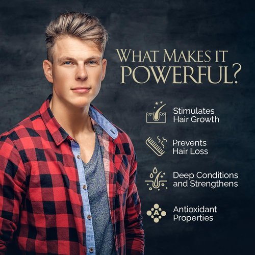 GROOM & PROSPER – Full Hair Thickening Conditioner for Men with Capixyl, Biotin, Peptides, Argan Oil, Amla Oil, Aloe vera, Green Tea Extract, and Red Clover Extract – 8oz