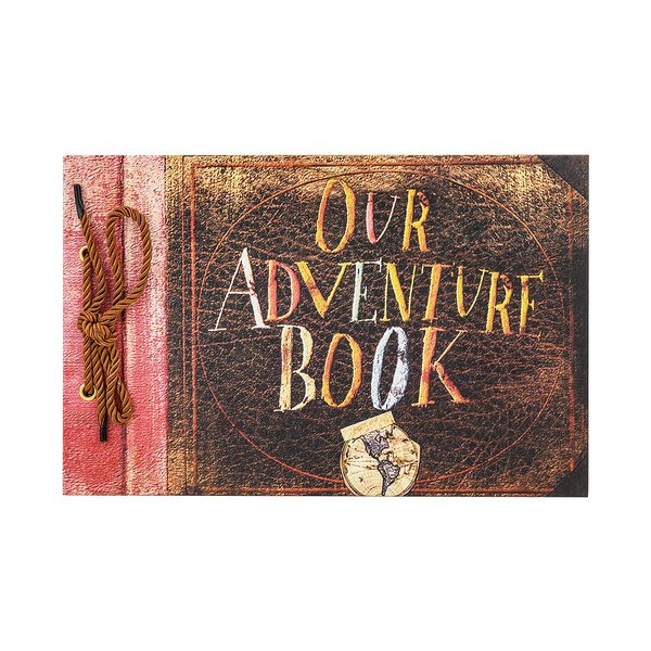 T-HAOHUA Anniversary Photo Album Scrapbook - Our Adventure Book Wedding Photo Album Scrapping 11.6"x7.5" inches, 80 Pages - Includes Bonus 5 Postcards and 5 Self-Adhesive Photo Corners multicolored